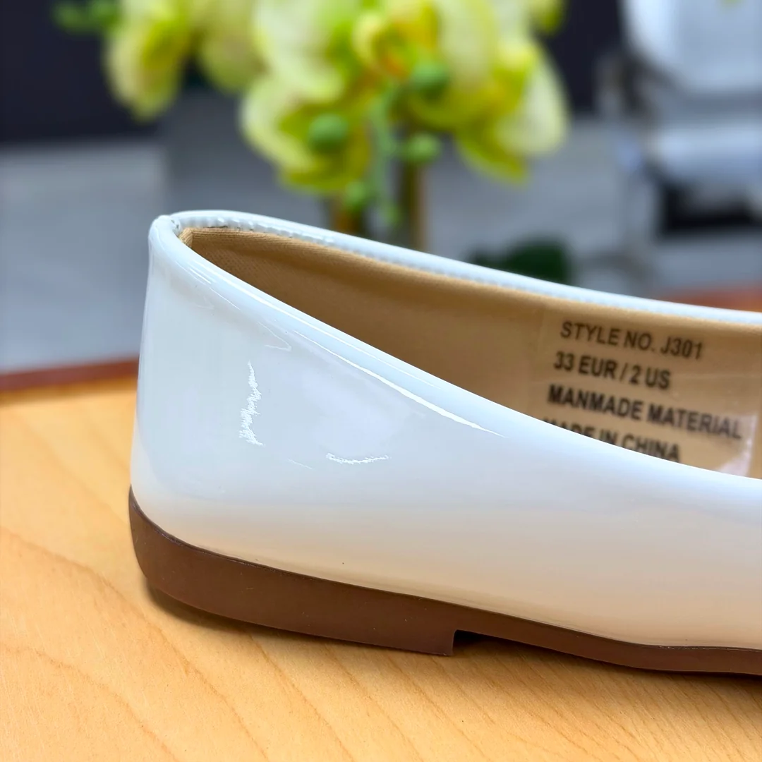 Foto de Zapatillas Gimbo J301 Charol Blanco Juvenil 2