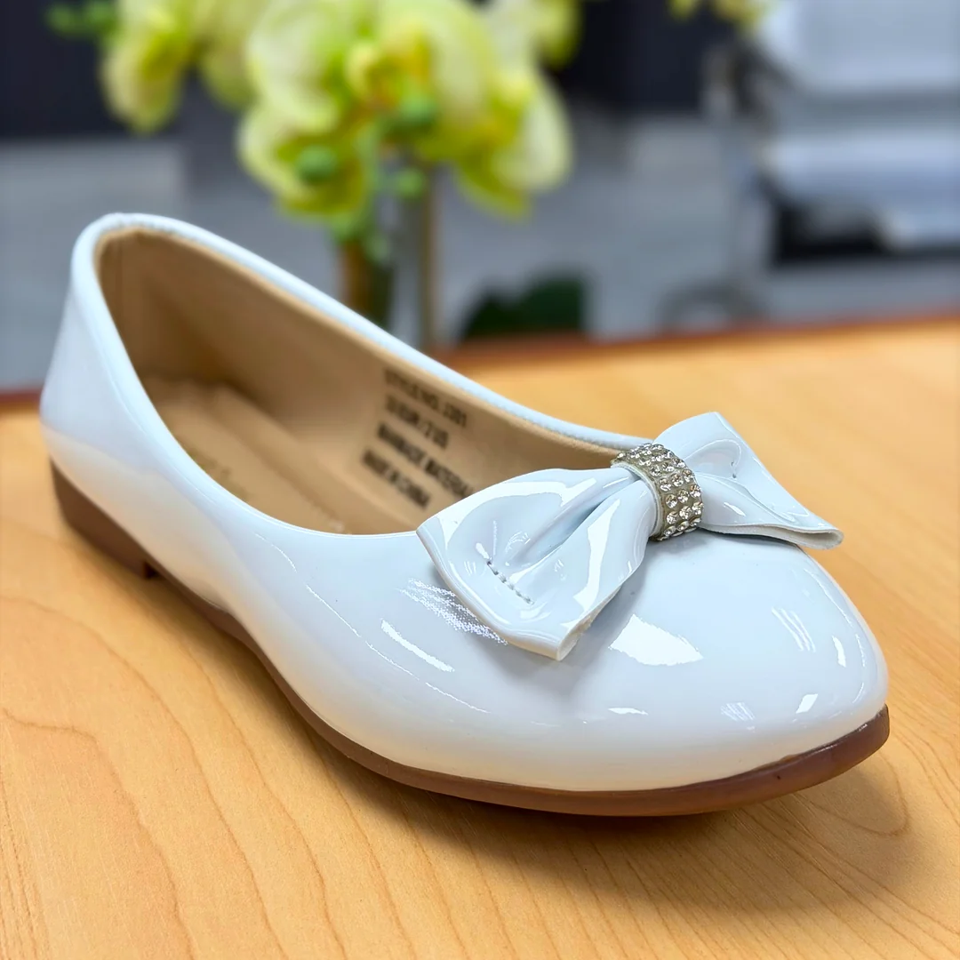 Foto de Zapatillas Gimbo J301 Charol Blanco Juvenil 3