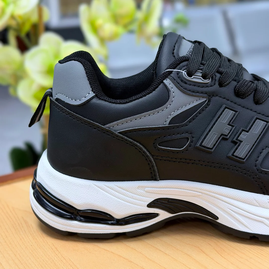 Foto de Zapatos Hangten D84471 Juvenil Deportivo Negro Gris 2
