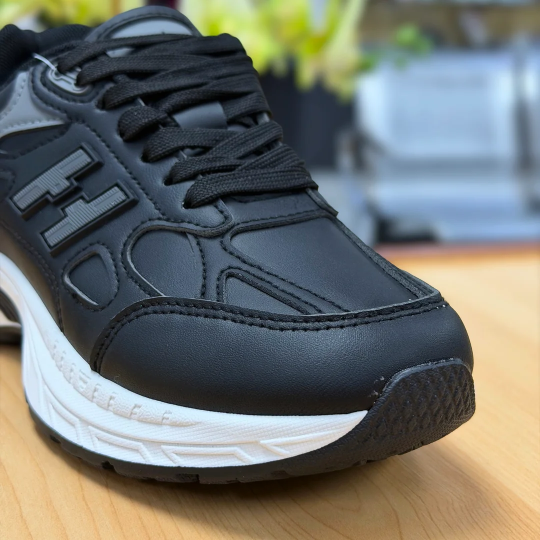 Foto de Zapatos Hangten D84471 Juvenil Deportivo Negro Gris 3