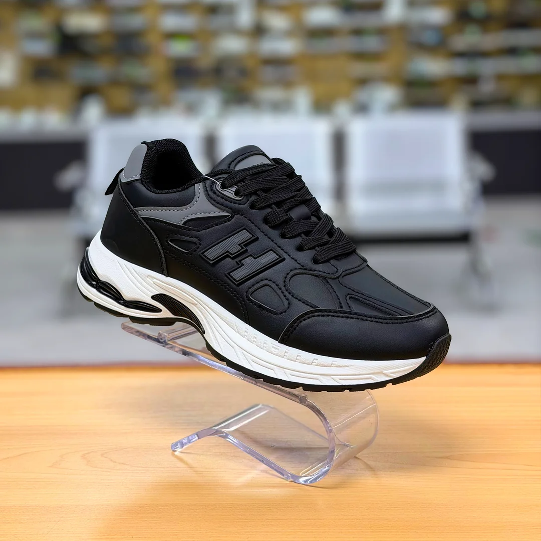 Foto de Zapatos Hangten D84471 Juvenil Deportivo Negro Gris 1