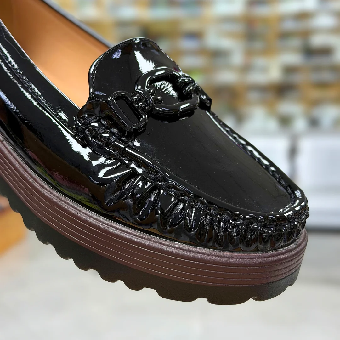 Foto de Mocasines Twins Charol Plataforma Mujer Tmf202459 2