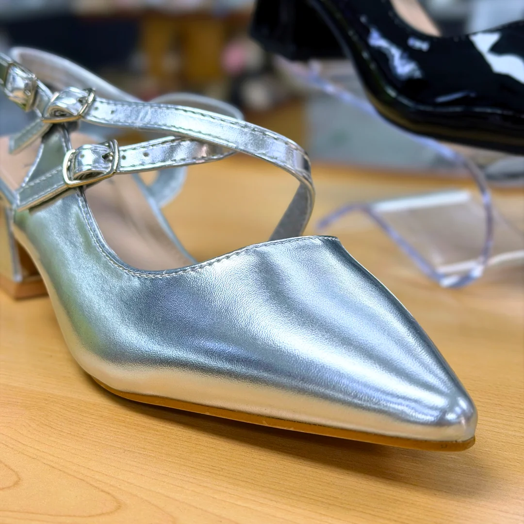 Foto de Zapatos Twins Tacón Bajo Elegante Mujer 3